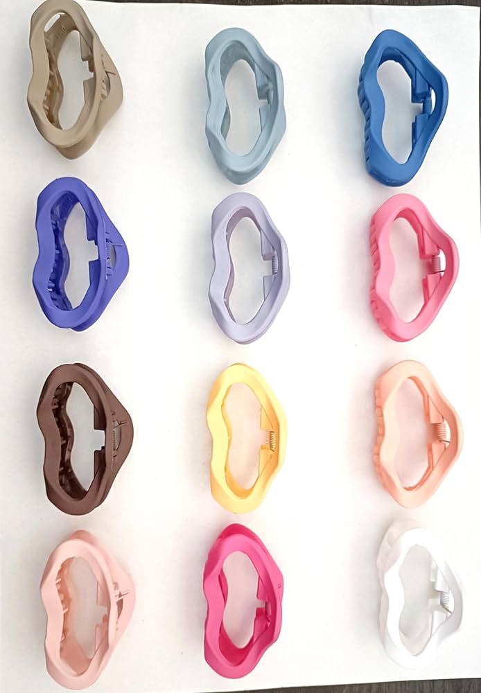 Pastel Oval Claw Clip Set