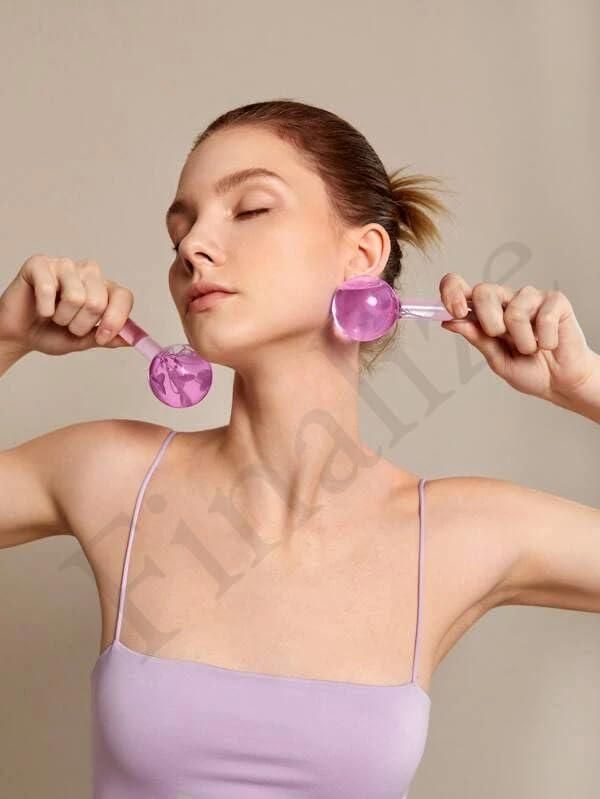 2pcs Crystal Ice Ball for Facials