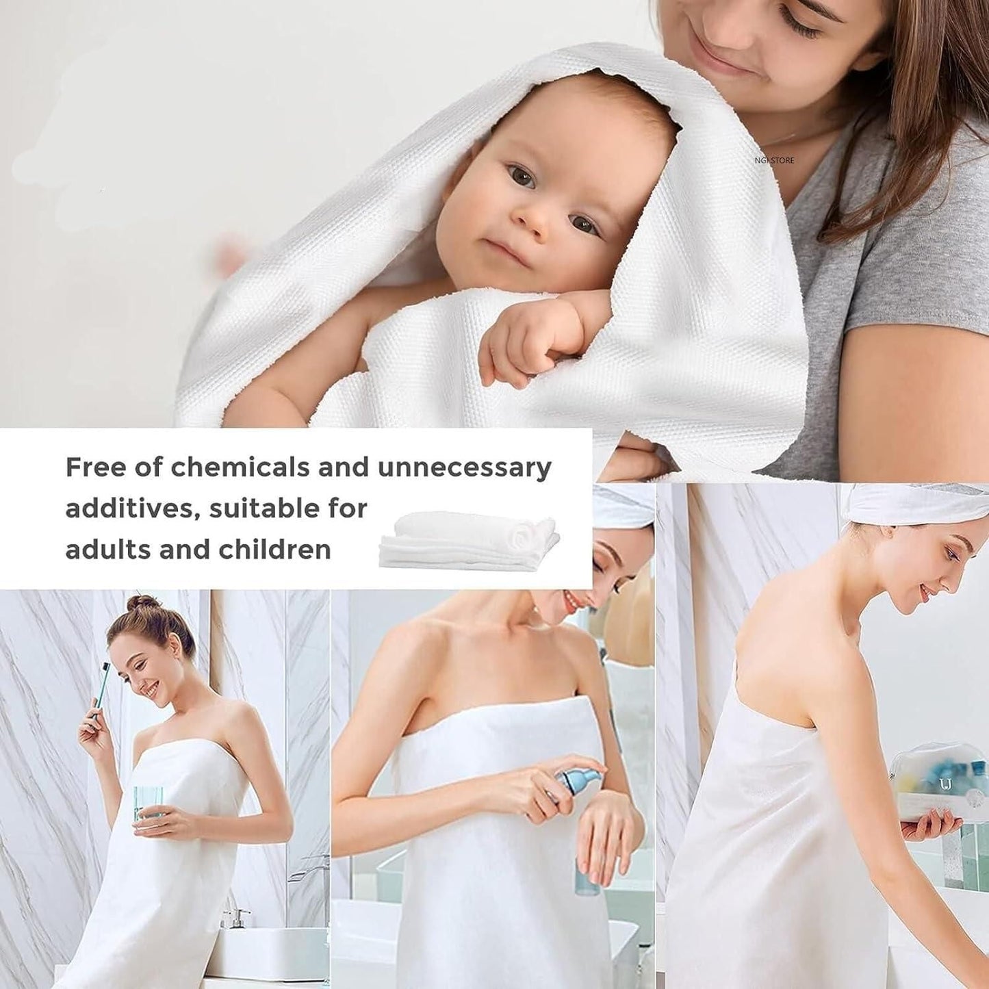 10 Pcs Compressed Bath Towel Tablets