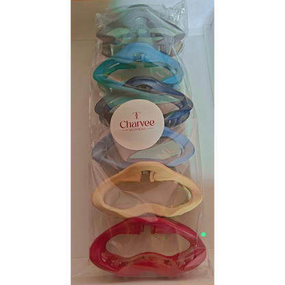 Pastel Oval Claw Clip Set