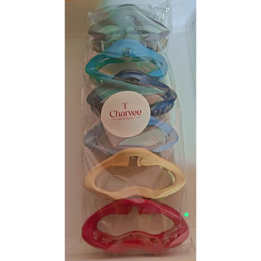 Pastel Oval Claw Clip Set